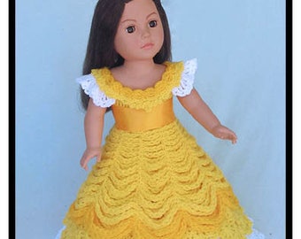 crochet dress for doll