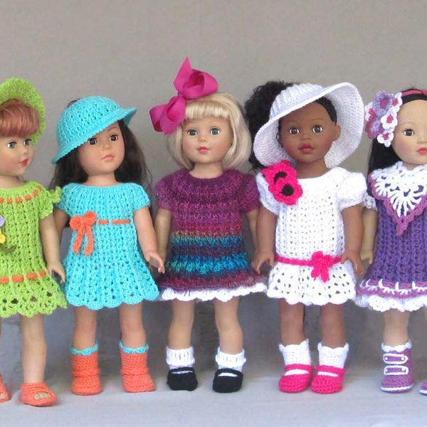 DIY Doll Wardrobe: Easy Crochet Patterns for American Girl Doll, Clothes Patterns & Tutorials, "Simple Dresses", Crochet doll clothes