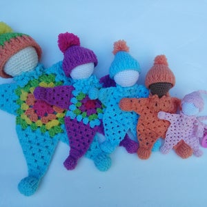 Crochet baby doll pattern, "Granny's Cuddle Babies", Crochet doll pattern, Crochet baby doll, Baby shower gift, Granny square pattern