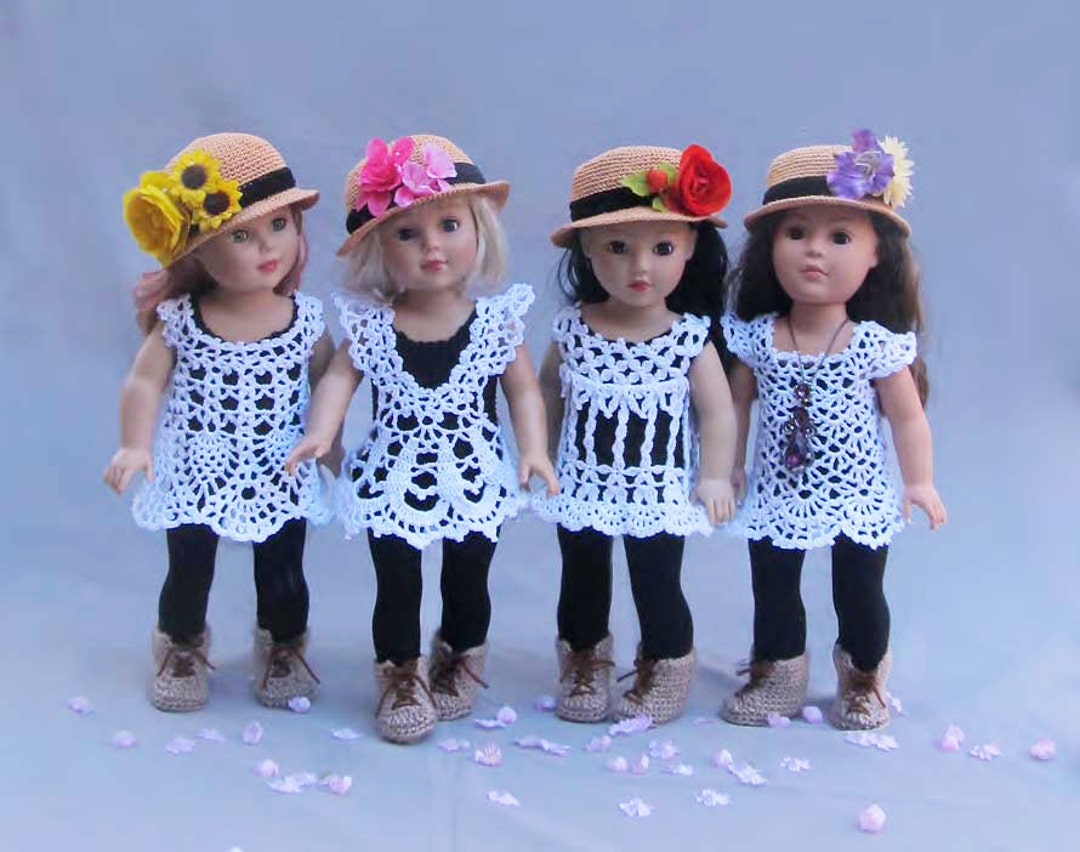 PDF Crochet pattern for American Girl doll  &quot;Leggings & Lace&quot; Crochet doll clothes