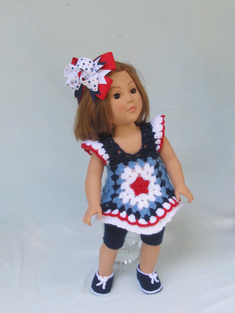 PDF Crochet Pattern for American girl doll "Holiday Toppers" Crochet doll costume