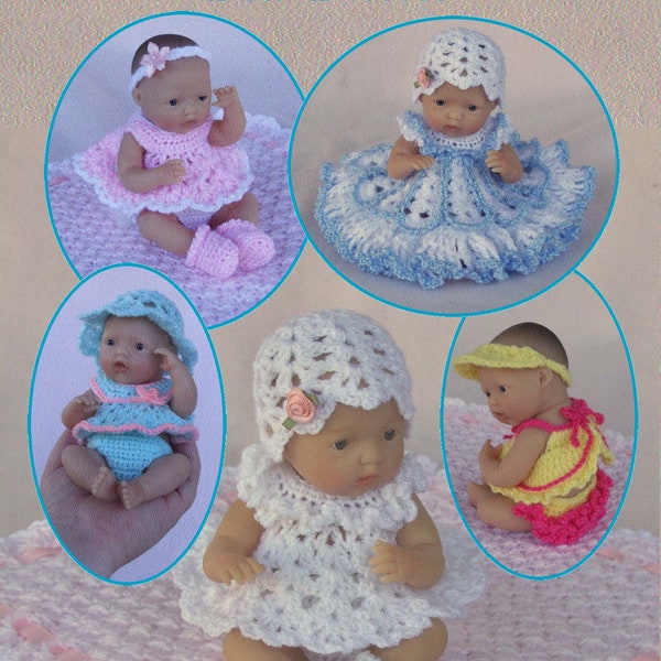 Crochet pattern for dolls, Crochet doll clothes, "Sweetie Pie Heirloom Babies", Crochet doll clothes pattern, Crochet dress pattern, Annie's