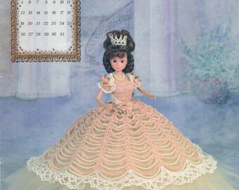 Crochet pattern for Fashion doll, Elegant Crochet Bed Doll Pattern - Miss Annie's 1997 Original Collection