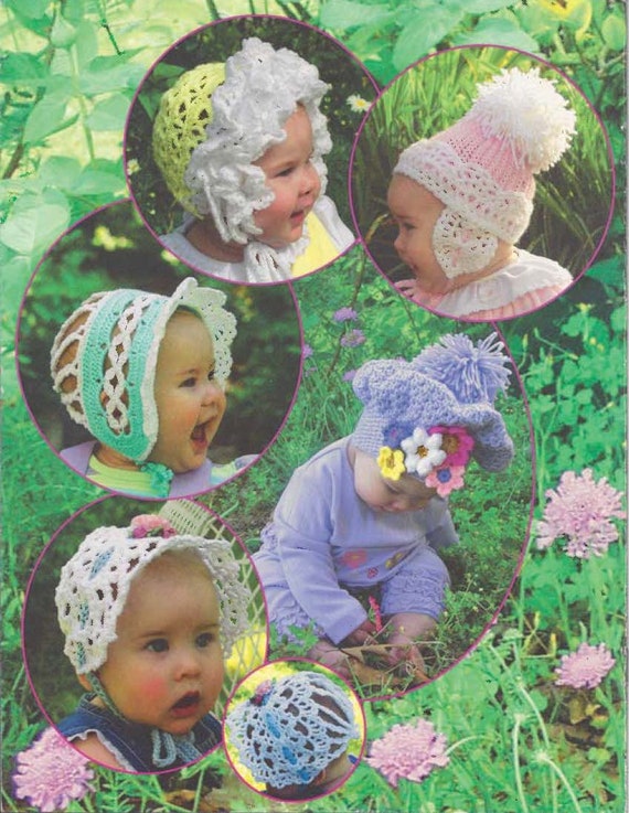 Crochet baby bonnet pattern /"Sophie/'s Precious Bonnets/" download only