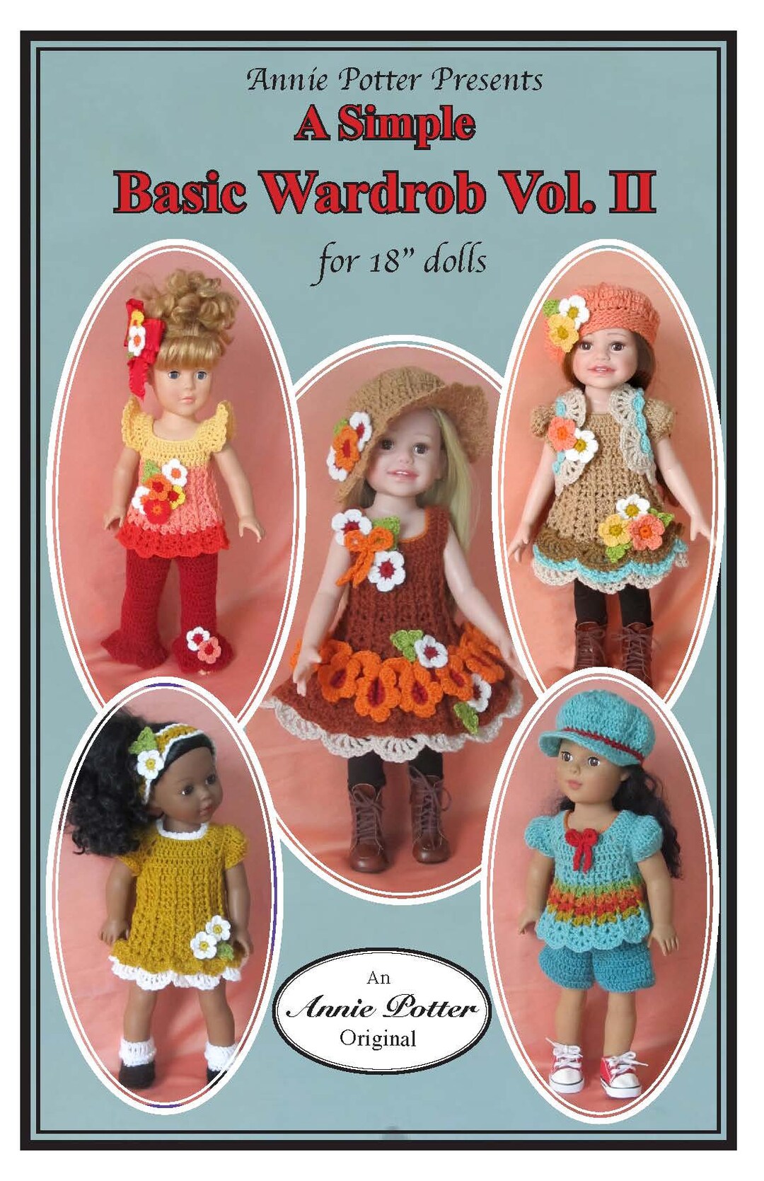 PDF Crochet pattern for American Girl doll &quot;Simple Basic Wardrobe Vol II&quot; Crochet doll clothes