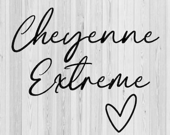 Cheyenne Extreme heart svg, Cheyenne Extreme svg, espírito wear svg, team wear svg, escola svg, time sport svg, silhueta svg, cricut svg