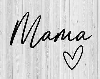 Mama coração svg, Mama svg, família svg, camisa svg, camisa de família svg, silhueta svg, cricut svg
