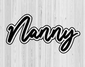 Nanny puffy svg, Nanny svg, family svg, shirt svg, family shirt svg, silhouette svg, cricut svg