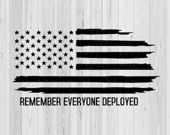 Remember everyone deployed svg, deployed flag svg, flag svg, RED svg, military svg, shirt svg, remember deployed, silhouette svg, cricut svg