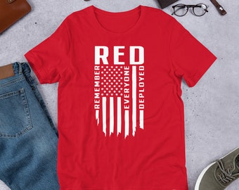 Camiseta unissex RED Remember Everyone Implantada