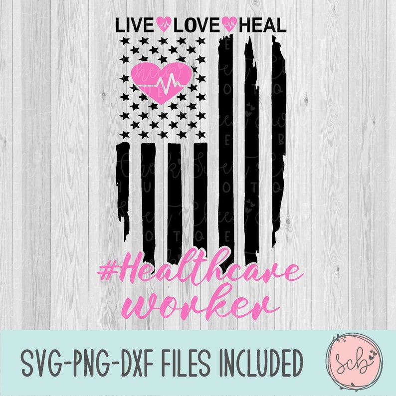 Healthcare worker svg healthcare flag svg flag svg nurse Etsy