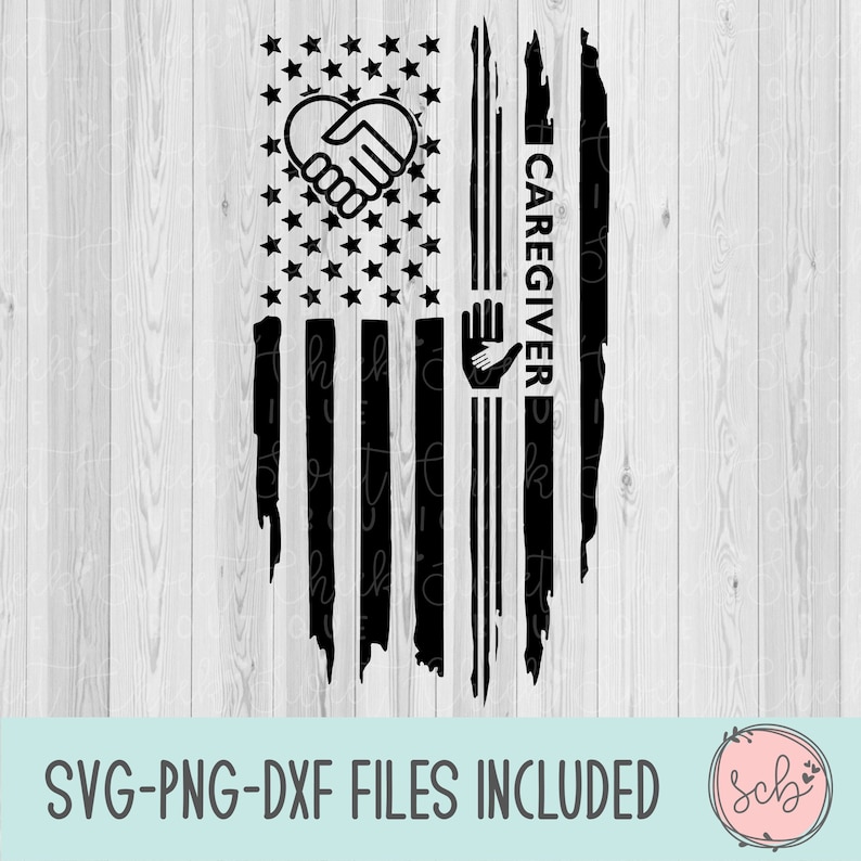 Caregiver svg caregiver flag svg flag svg helping hands | Etsy