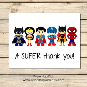 PRINTABLE Superhero Stationery Superhero Note Cards Personalized Note ...