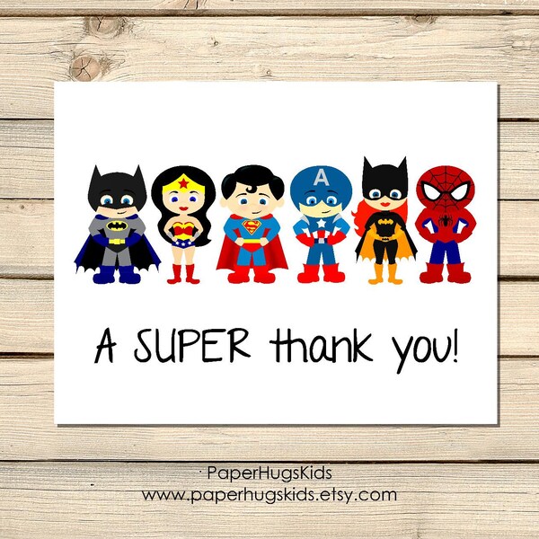 Superhero Cards - Etsy