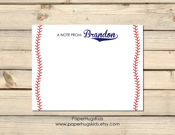 PRINTABLE Baseball Note Cards Baseball Stationery Sports | Etsy