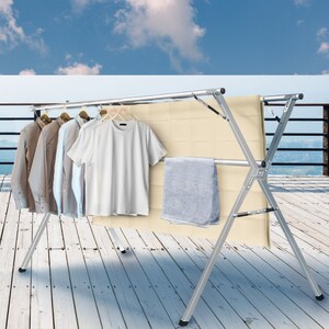 Hot Selling Indoor Outdoor Laundry Rack Folding Cloth Dryer Standing  Stainless Steel Clothes K Type Drying Rack