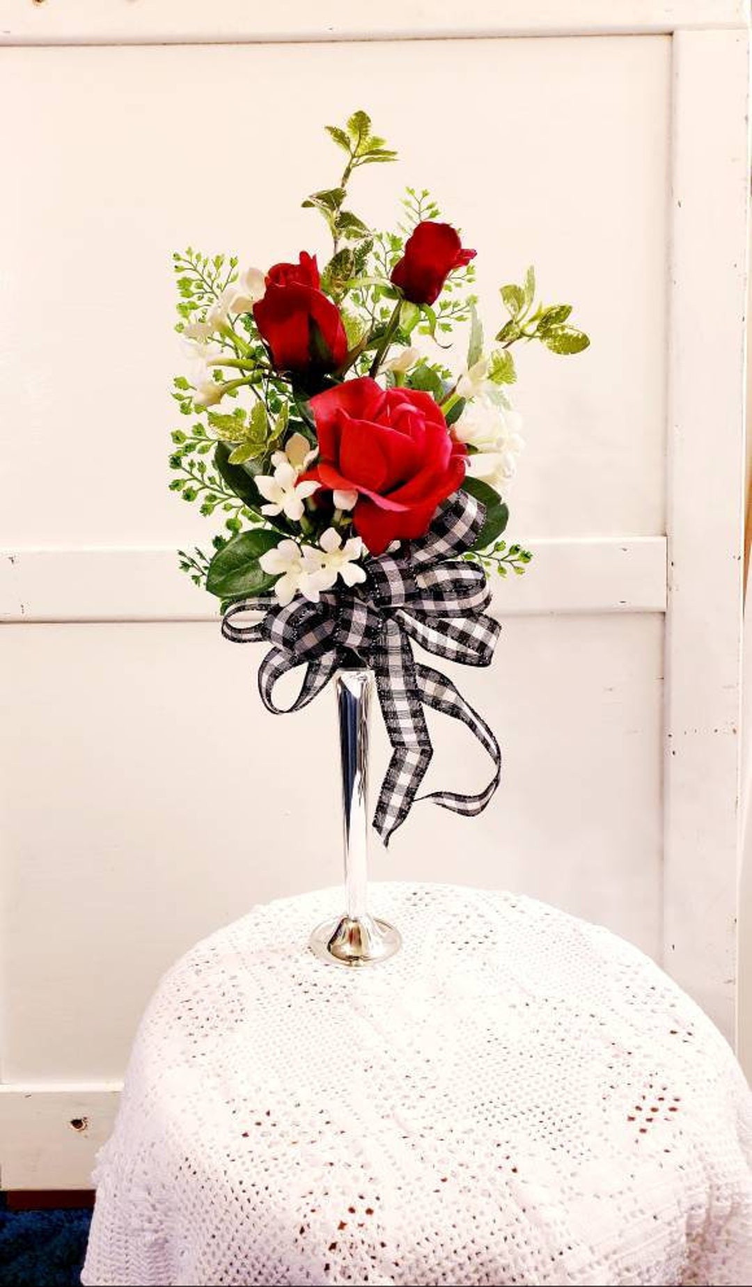 Mausoleum Floral Design, Crypt Niche Holder Arrangement, Grave Side