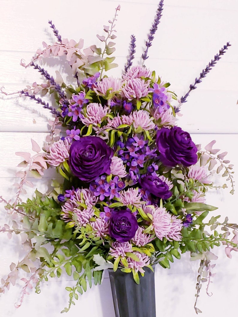 Cemetery flowers Grave flowers Artificial Spike Etsy