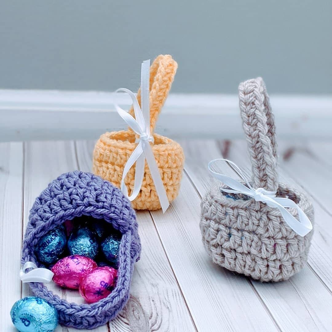 Easter Baskets, Crochet Baskets, Mini Baskets, Easter, Easter Gift