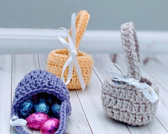 Easter baskets, crochet baskets, mini baskets, Easter, Easter gift, Easter home decor, Easter baskets for kids, Mini Easter Baskets, Basket