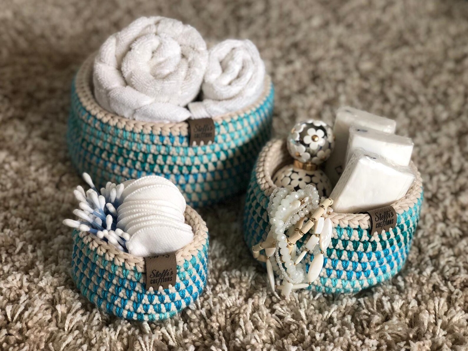 Cestas / cestas de almacenamiento / Decoración del hogar / | Etsy