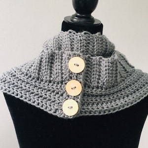 Crochet Button Scarf |Andy Button scarf |scarf | handmade | crochet |loop | infinity scarf | shawl