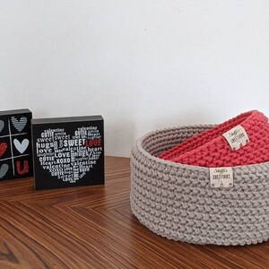 Baskets, Valentines gift, storage baskets, Home Decor, basket set, crochet baskets, gift baskets, crochet bowl, housewarming, gift basket,