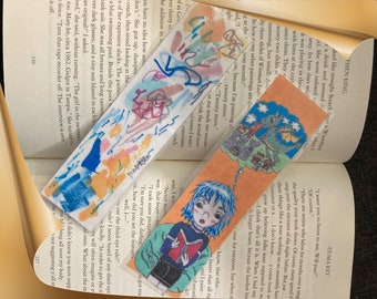 Bookmark Imagine Dragons and Artistic Scribbles  Original art bookmark handmade