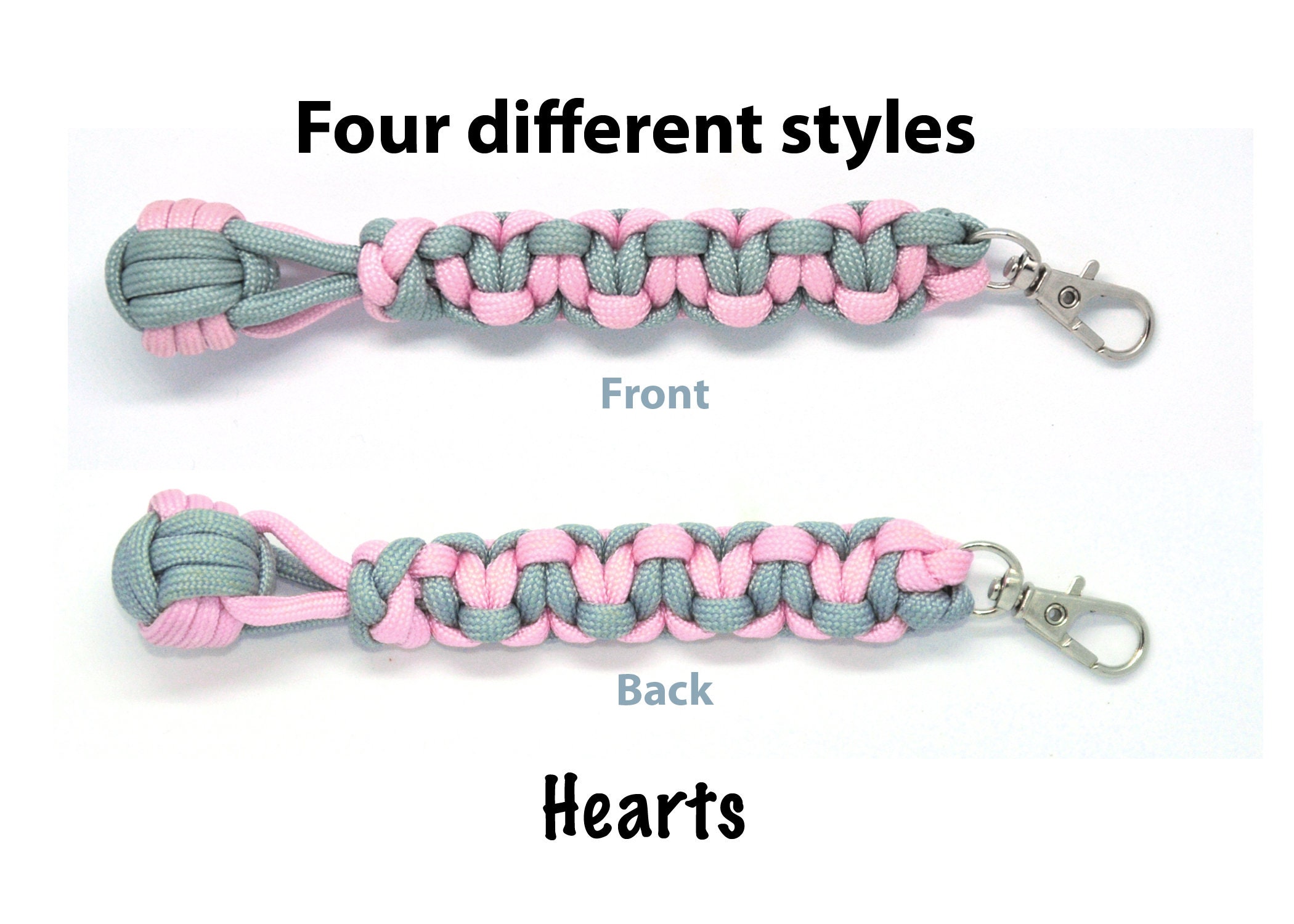 Monkey fist Keychain key fob Zipper pull ParaCord Monkey Etsy