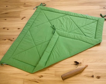 Tapis tipi vert, tapis en coton double face pour tipi, tapis pour bébé, tapis de jeu tipi, tapis de sol pour tout-petit, tapis de tipi pour enfants, tapis de jeu pour enfants