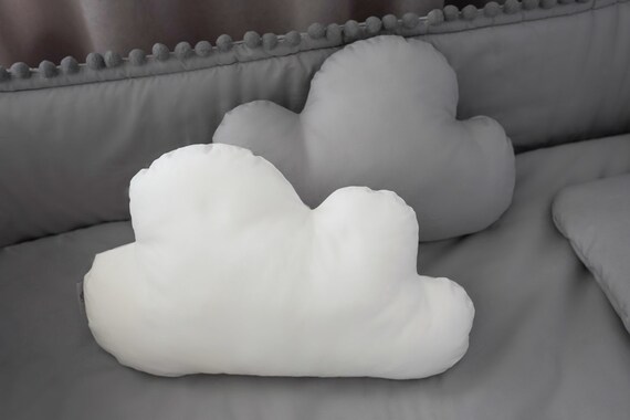 Cotton Cloud Pillow White, Neutral Nursery Pillow, Personalized