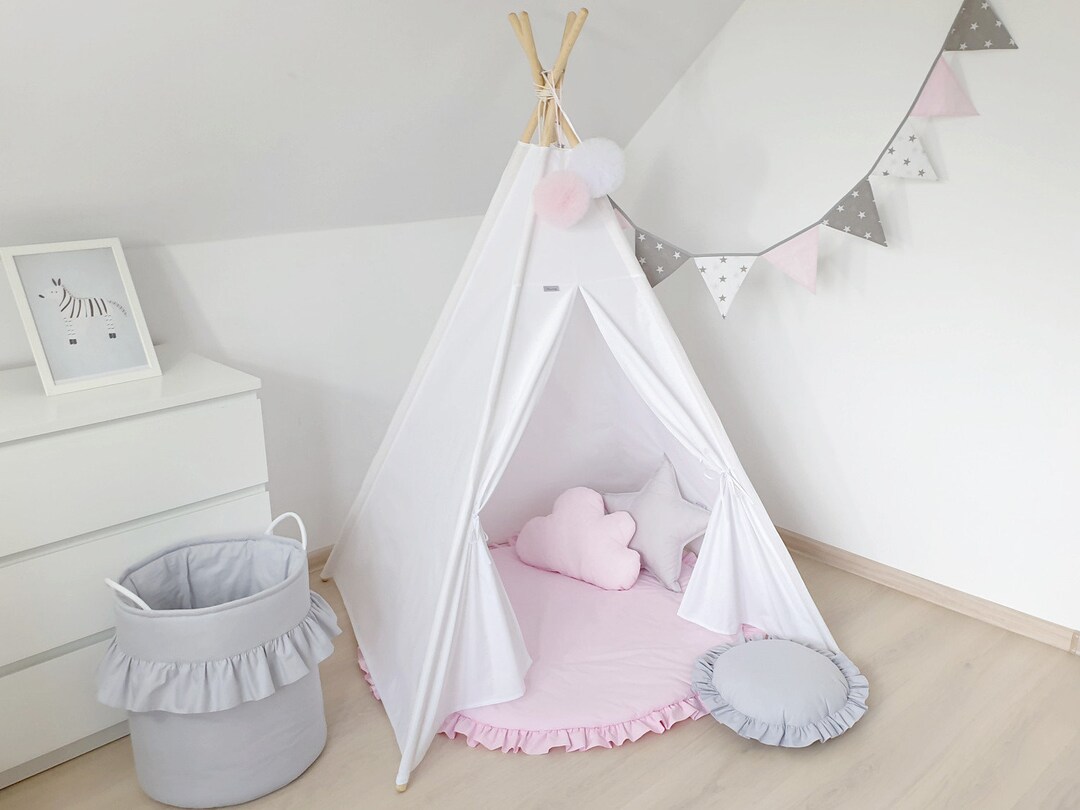 Kids Teepee, Tipi Enfant, White Teepee, Tipi Zelt Kinder, Personalized ...