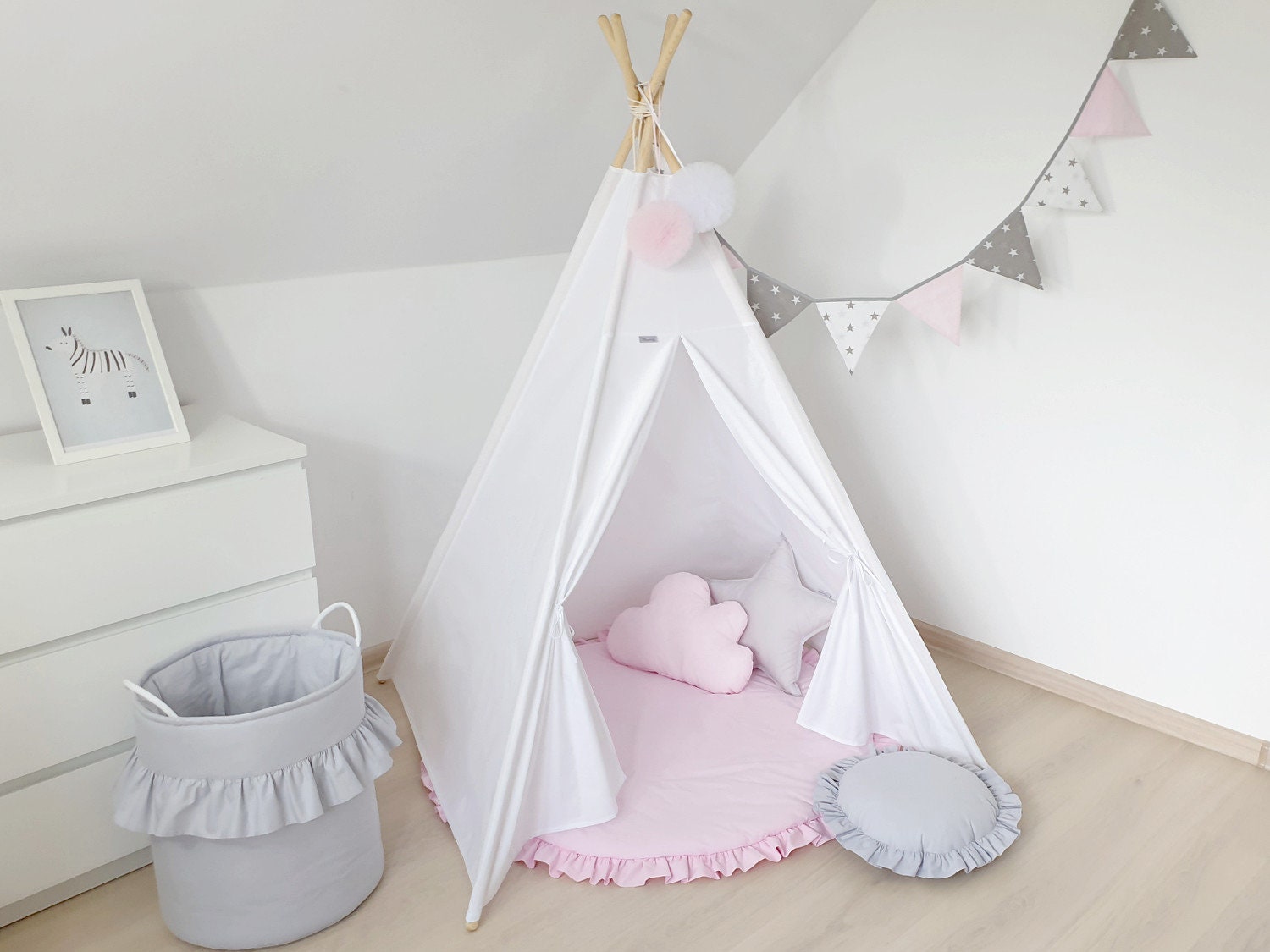 Kids Teepee Tipi Enfant White Teepee Kids Teepee Tent Etsy Canada