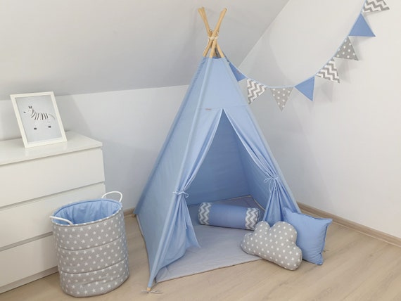 Blue Teepee Teepee Tent for Kid Play 