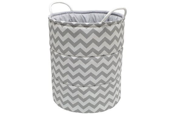 grey toy storage basket