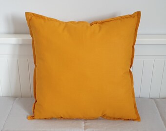 Mayabel Nursery Square Cotton Pillow en jaune moutarde, insert et taie d'oreiller, décor minimaliste, Nouveau cadeau de bébé, Square Nursery Pillow