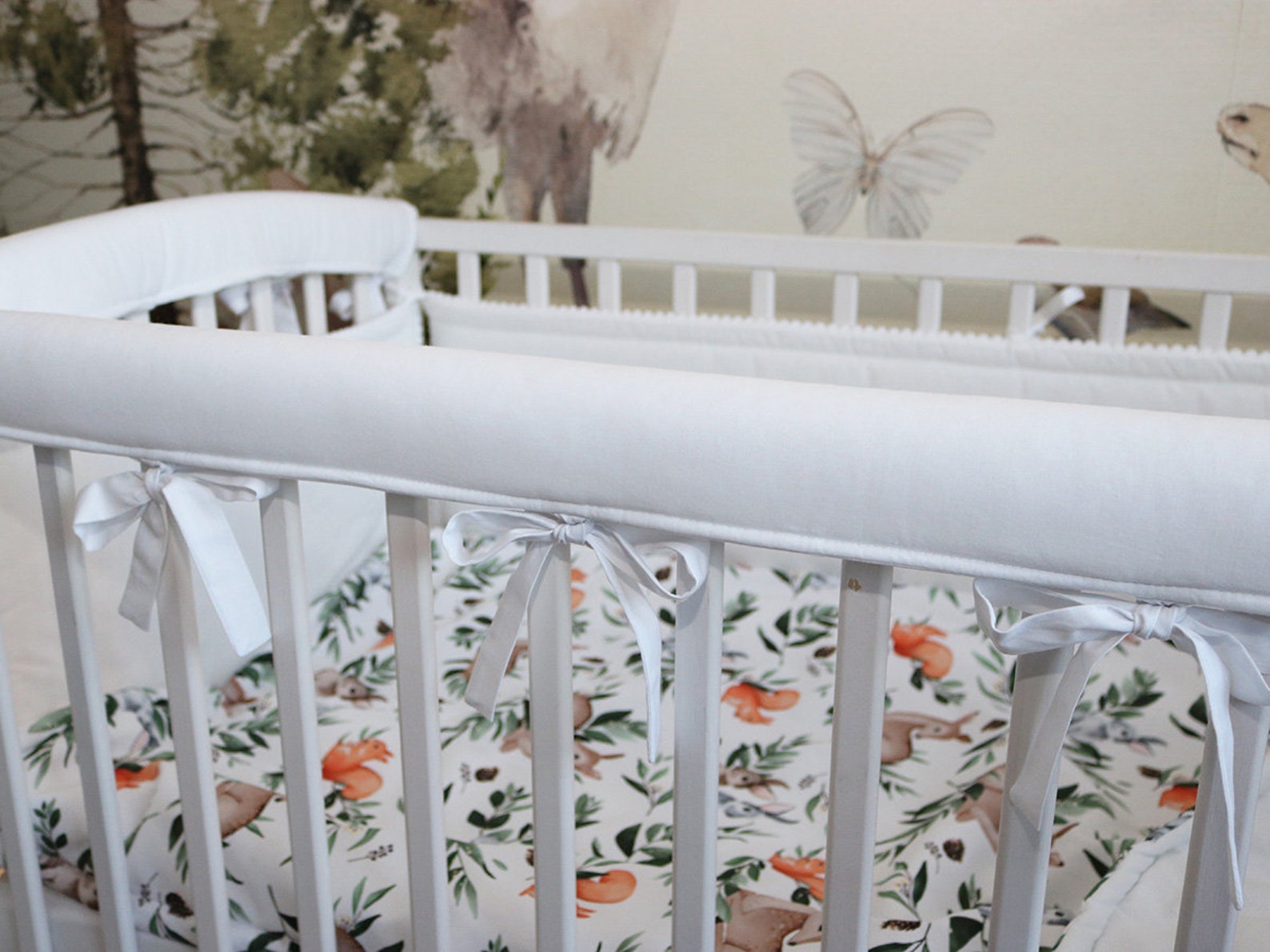 White Cot Rail Cover Teething Pad Cotton Rail Cover Crib Etsy