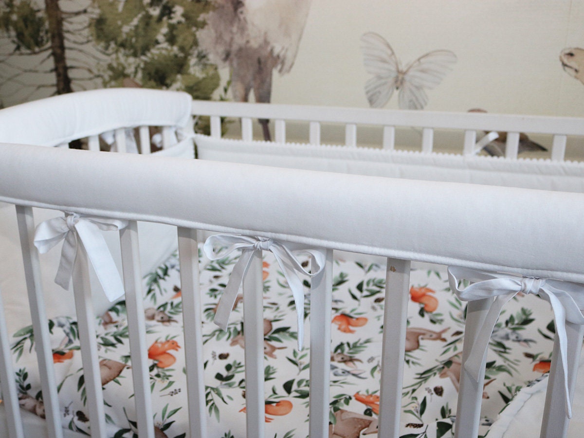 White Cot Rail Cover Teething Pad Cotton Rail Cover Crib Etsy