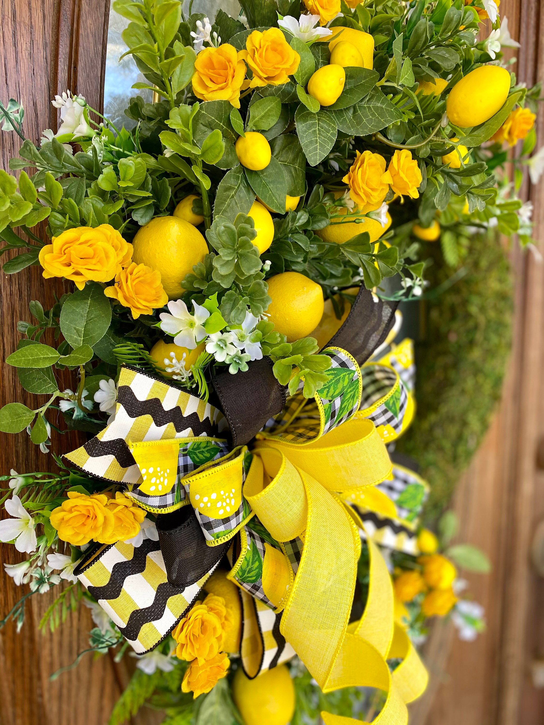 Lemonade Wreath Summer Wreath Summer Decor Front Door Etsy