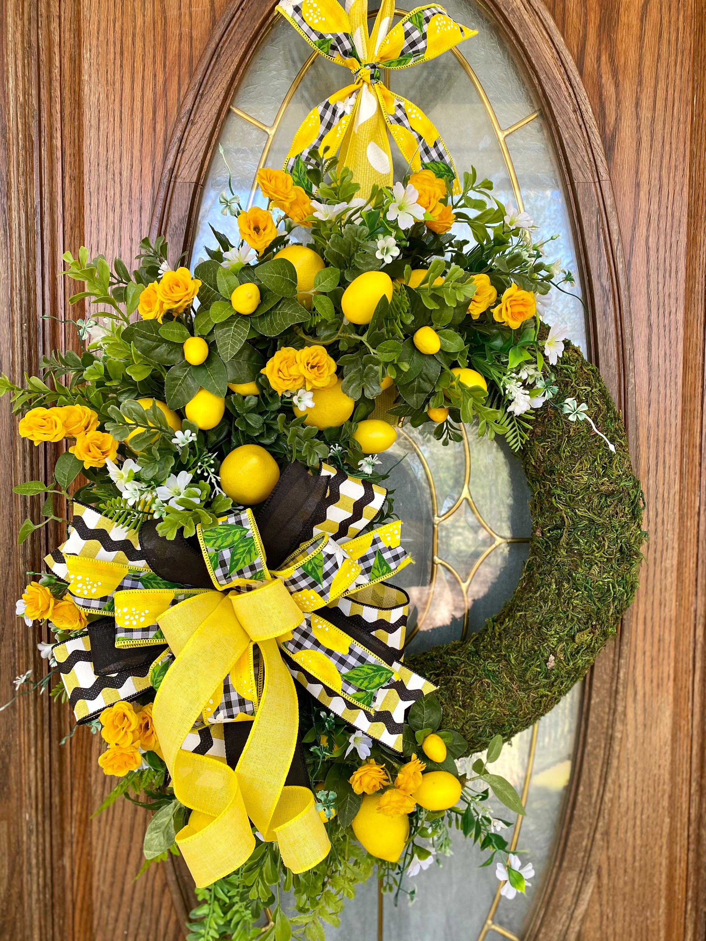 Lemonade Wreath Summer Wreath Summer Decor Front Door Etsy