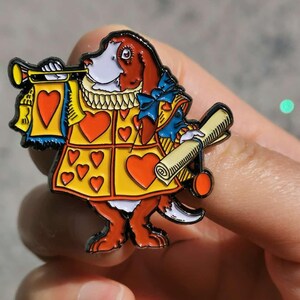 A Basset’s Adventures In Wonderland Pin