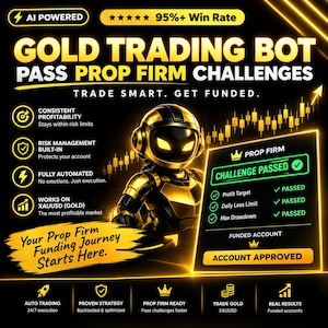 FTMO EA XAUUSD Gold | Prop-Trading-Expert Advisor | Kein Martingale, kein Grid | MT5-Trading-Bot für kapitalisierte Konten