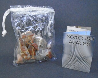 Virutas de ágata escocesa – Talismán de la buena suerte, recuerdos de boda (40 g)
