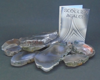 Ardownie Agate Slices - Cut & Polished, 100g Natural Colours, Ardownie Quarry, Angus, Scotland, Crafts, Collectors - FREE WORLDWIDE DELIVERY