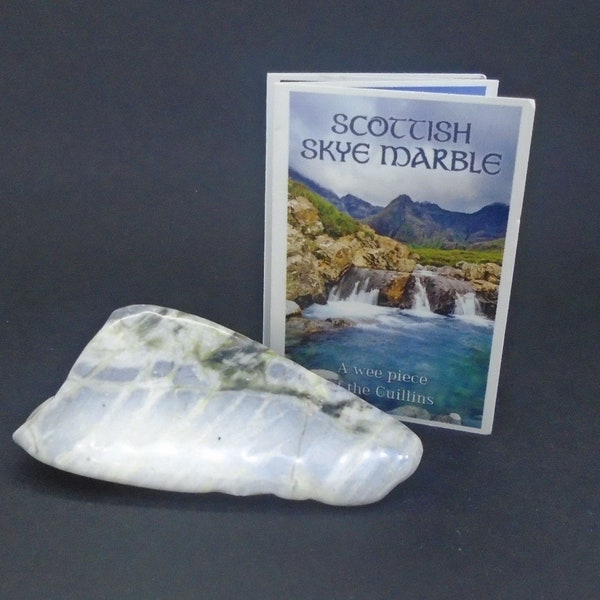 1 x Small Skye Palm Stone - Polished, Scotland, Skye Marble, Scottish Stone, Isle of Skye, Cuillin Mountain - FREE WORLDWIDE DELIVERY