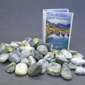 50 x Skye Marble Polished Pebbles - Mixed Sizes, Hand Mined, Scotland, Collectors, Crafts, Isle of Skye - FREE WORLDWIDE DELIVERY