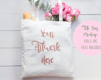 Download Tote Bag Mockup With Pink Roses Free Downloads 456 Images Psd Mockups PSD Mockup Templates