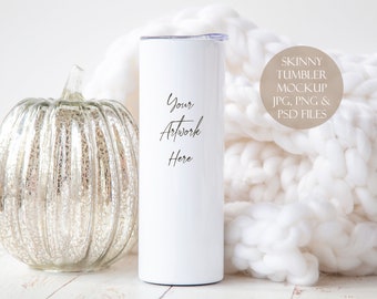 Skinny Tumbler Digital Mockup - JPG, PSD and PNG files