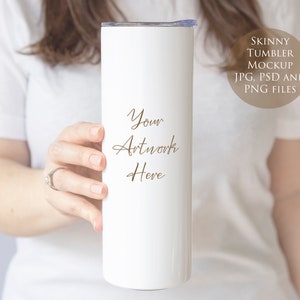 Skinny Tumbler Digital Mockup - JPG, PSD and PNG files
