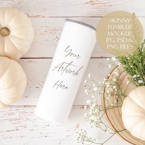 Skinny Tumbler Digital Mockup - JPG, PSD and PNG files
